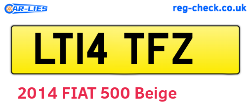 LT14TFZ are the vehicle registration plates.