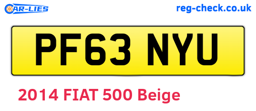 PF63NYU are the vehicle registration plates.