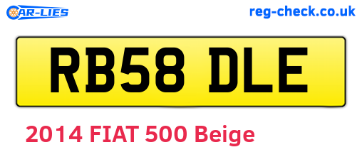 RB58DLE are the vehicle registration plates.