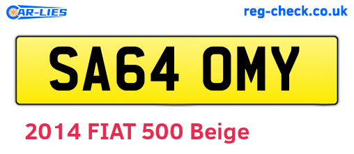 SA64OMY are the vehicle registration plates.