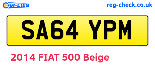 SA64YPM are the vehicle registration plates.