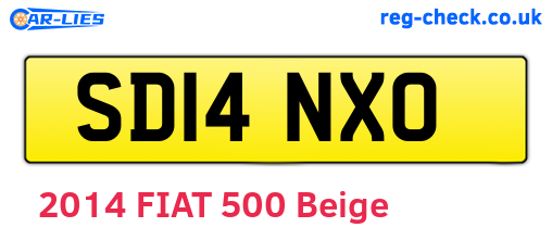 SD14NXO are the vehicle registration plates.
