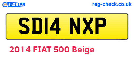 SD14NXP are the vehicle registration plates.