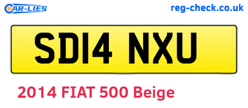 SD14NXU are the vehicle registration plates.