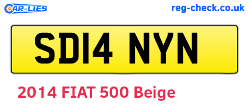 SD14NYN are the vehicle registration plates.