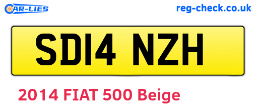 SD14NZH are the vehicle registration plates.