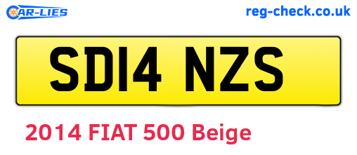 SD14NZS are the vehicle registration plates.