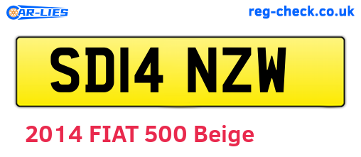 SD14NZW are the vehicle registration plates.