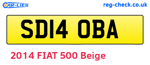 SD14OBA are the vehicle registration plates.