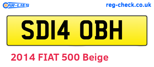 SD14OBH are the vehicle registration plates.