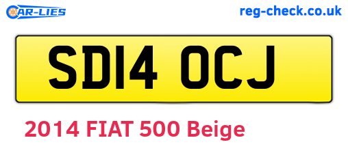 SD14OCJ are the vehicle registration plates.