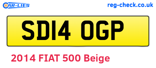SD14OGP are the vehicle registration plates.