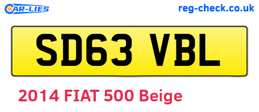 SD63VBL are the vehicle registration plates.
