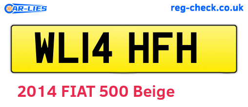 WL14HFH are the vehicle registration plates.