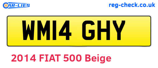 WM14GHY are the vehicle registration plates.