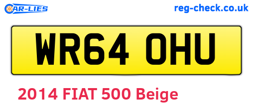 WR64OHU are the vehicle registration plates.