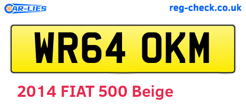 WR64OKM are the vehicle registration plates.