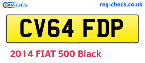 CV64FDP are the vehicle registration plates.