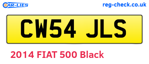CW54JLS are the vehicle registration plates.