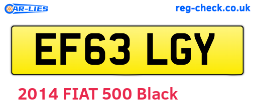 EF63LGY are the vehicle registration plates.