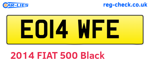 EO14WFE are the vehicle registration plates.