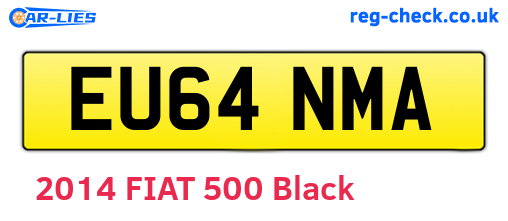 EU64NMA are the vehicle registration plates.