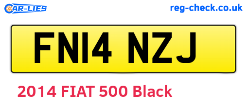 FN14NZJ are the vehicle registration plates.