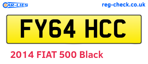 FY64HCC are the vehicle registration plates.