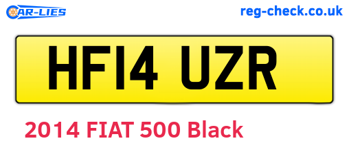 HF14UZR are the vehicle registration plates.