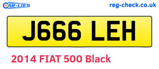 J666LEH are the vehicle registration plates.