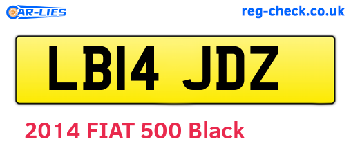 LB14JDZ are the vehicle registration plates.