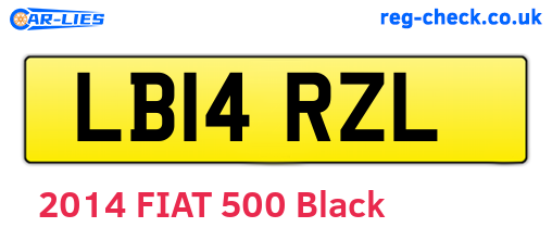 LB14RZL are the vehicle registration plates.