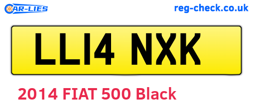 LL14NXK are the vehicle registration plates.
