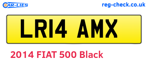 LR14AMX are the vehicle registration plates.