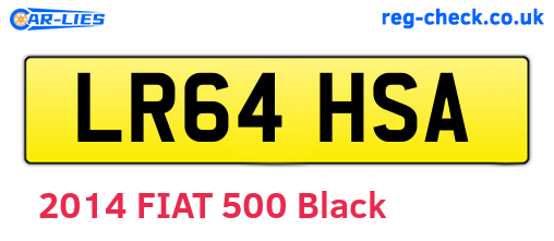 LR64HSA are the vehicle registration plates.