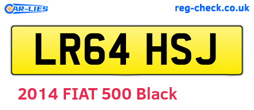 LR64HSJ are the vehicle registration plates.