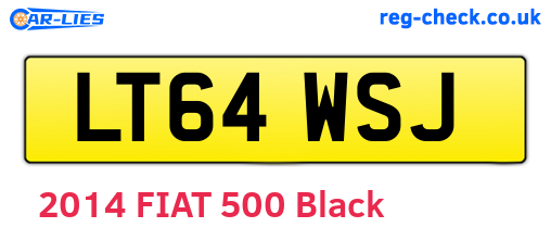 LT64WSJ are the vehicle registration plates.