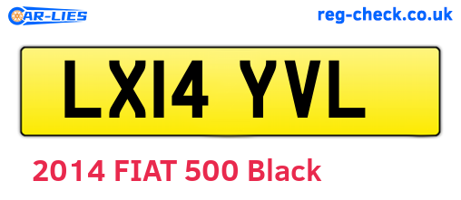 LX14YVL are the vehicle registration plates.