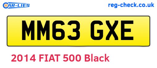 MM63GXE are the vehicle registration plates.