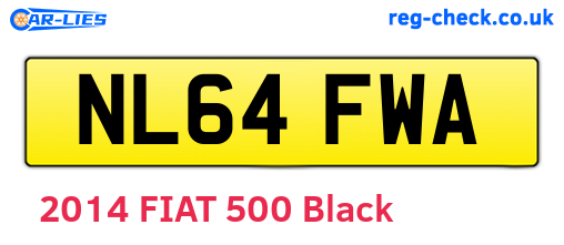 NL64FWA are the vehicle registration plates.
