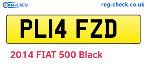 PL14FZD are the vehicle registration plates.