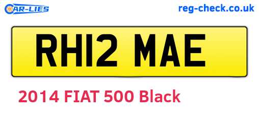 RH12MAE are the vehicle registration plates.
