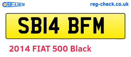 SB14BFM are the vehicle registration plates.
