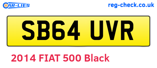 SB64UVR are the vehicle registration plates.