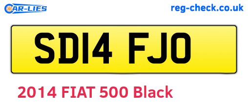 SD14FJO are the vehicle registration plates.