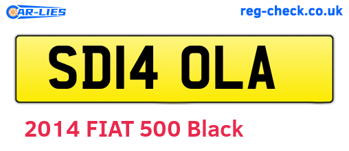 SD14OLA are the vehicle registration plates.