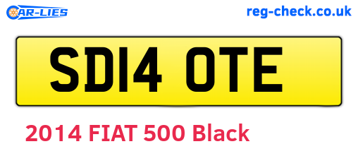 SD14OTE are the vehicle registration plates.