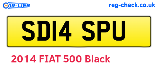 SD14SPU are the vehicle registration plates.