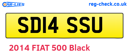 SD14SSU are the vehicle registration plates.