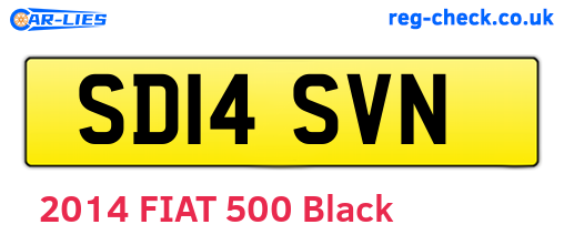 SD14SVN are the vehicle registration plates.